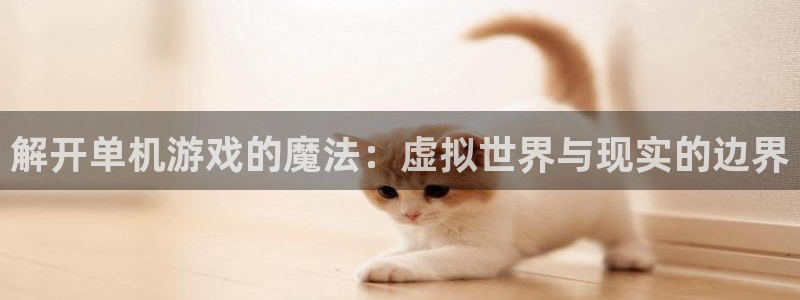 沐鸣2能安全提现吗：解开单机游戏的魔法：虚拟世界与现实的边界